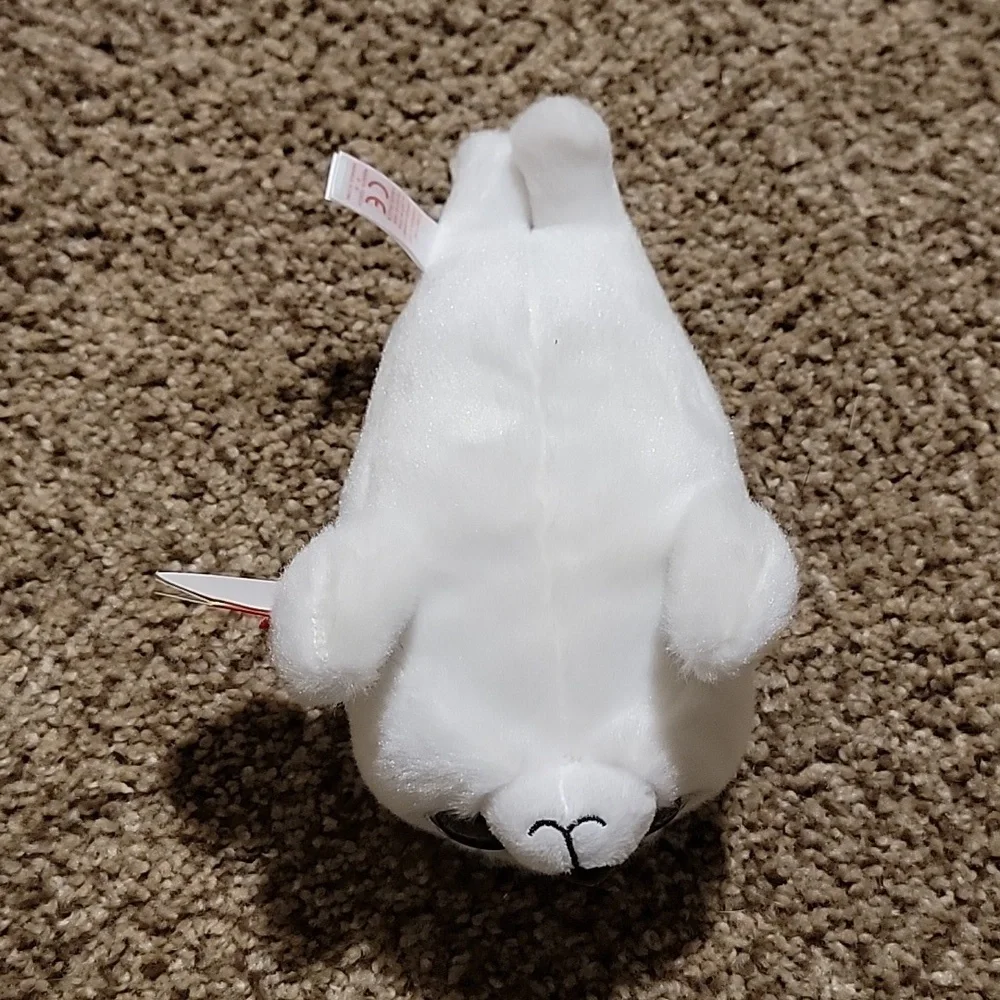 Ty ICY White Seal Beanie Boos Plush Bean Bag Stuffed Animal Toy Blue Eyes - Picture 2 of 3